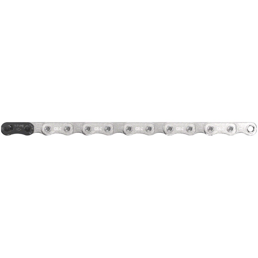 SRAM GX Eagle T-Type Flattop Chain - 12-Speed 126 Links Hollow Pin Includes PowerLock Connector Silver