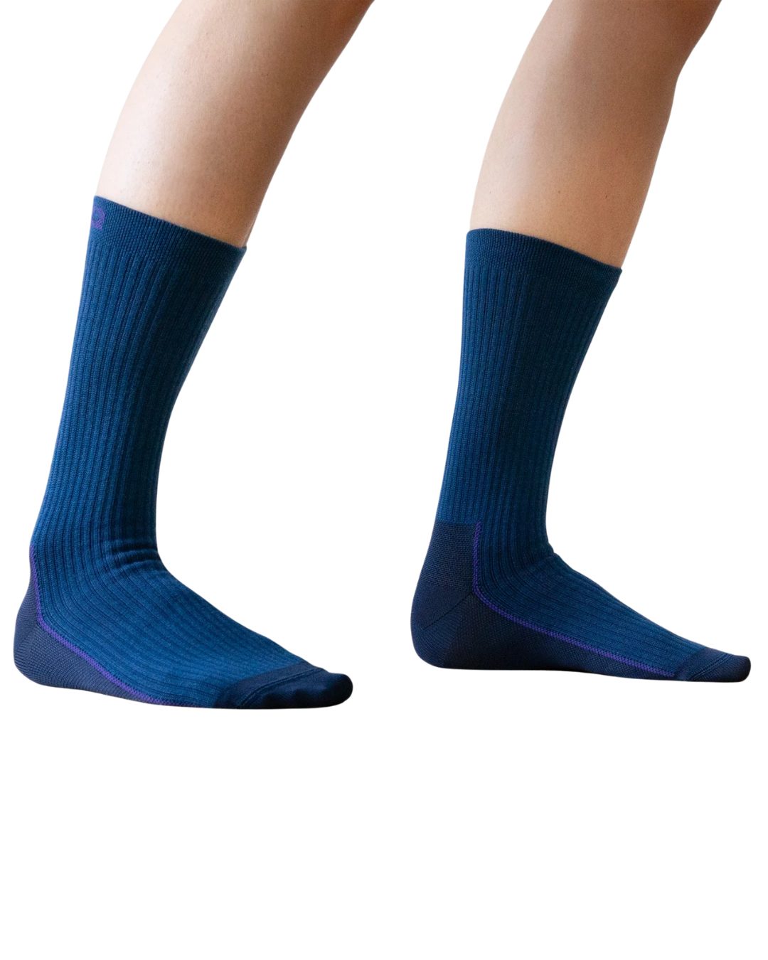 Ribbed Crew Sock - Navy