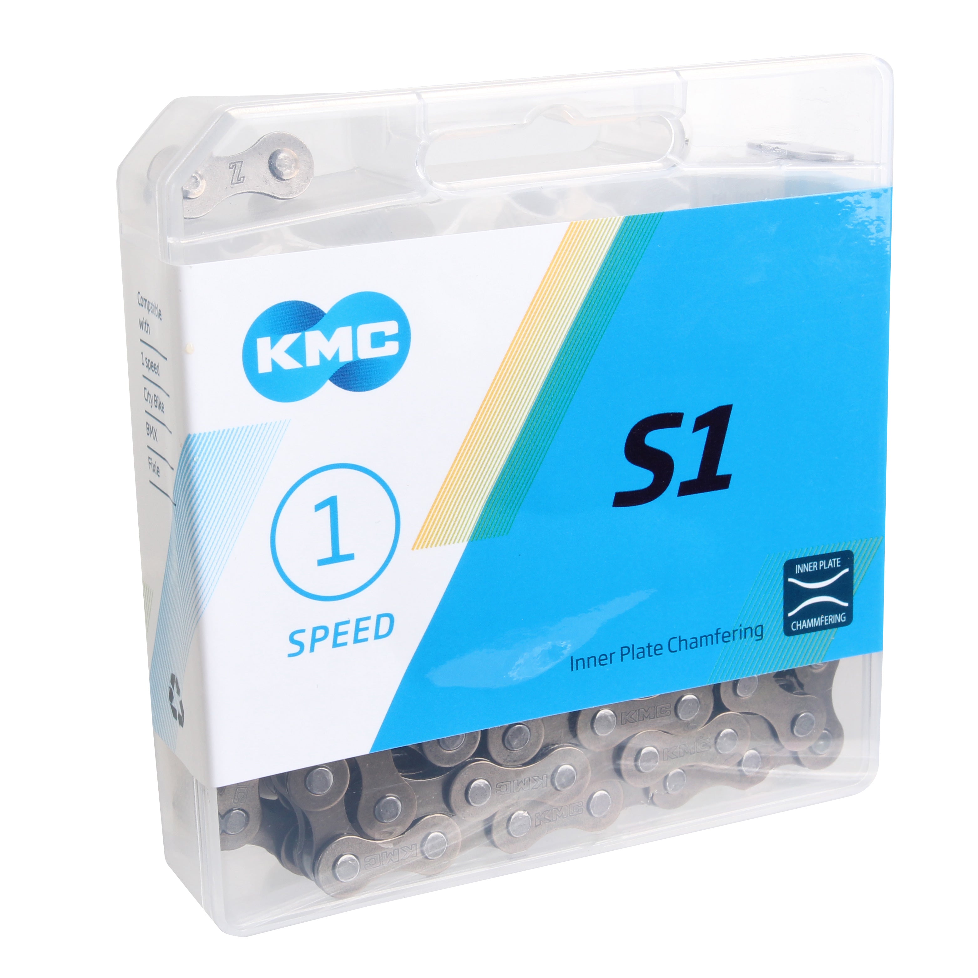 KMC S1 Chain - Single Speed 1/2" x 1/8" 112 Links Brown